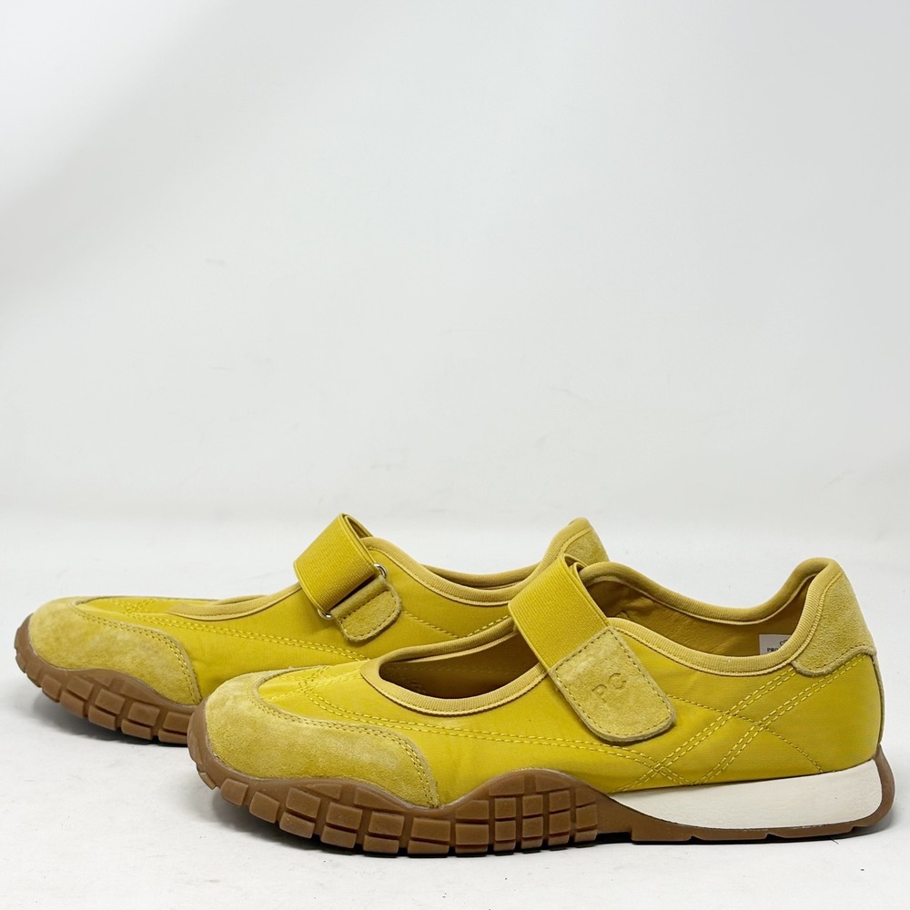 Project Cloud Yellow Suede Mary Jane Sneakers Womens 8.5 Memory Foam Gum Sole - Picture 2 of 14